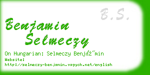 benjamin selmeczy business card